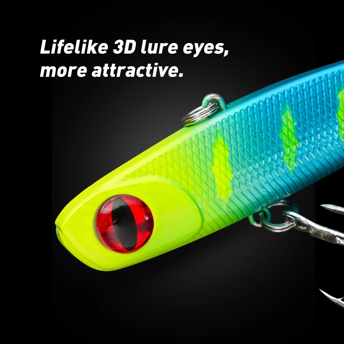 JOHNCOO 7cm 9.5cm 11.5cm Vibration Sinking Vibrator rattle Hard Artificial Vibe 13g-34g Noisy Sinking VIB Fishing Lure