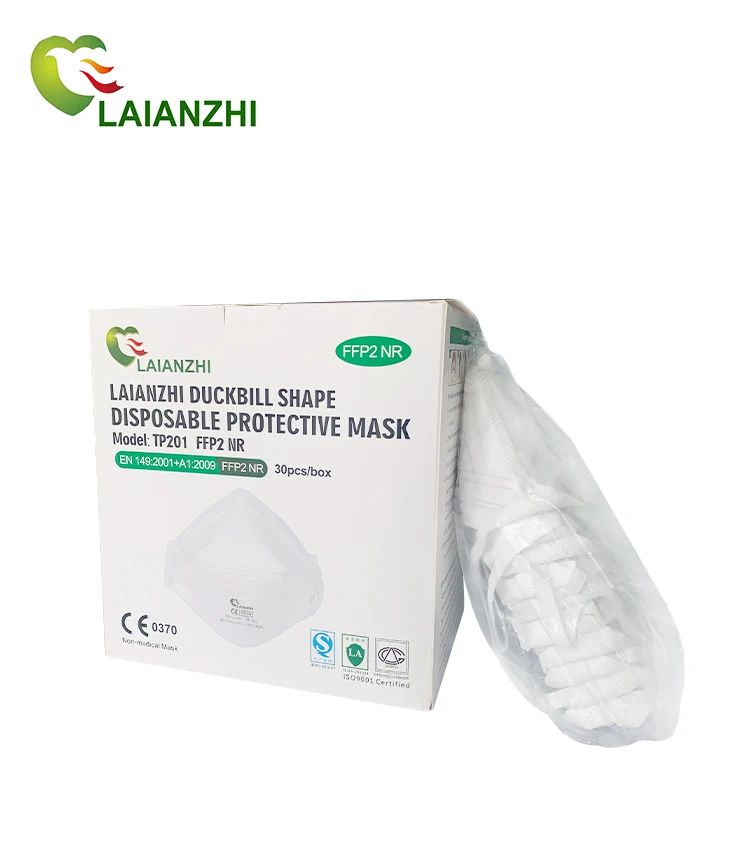 LAIANZHI Duckbill Shape HeadBand Without valve FFP2 TP201 CE Certificate Disposable Protective Mask Comfortable Soft White Mask