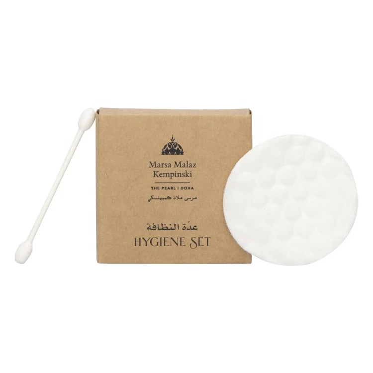 Luxury Hotel Amenities Kit Biodegradable Eco Friendly Hotel Supplies Disposable Guest Hygiene Set with Kraft Paper Box