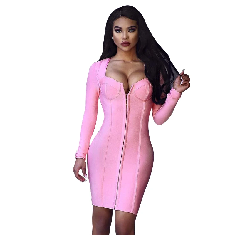 90% rayon 9% nylon 1% spandex fabric pink dress sexy body con bandage dresses