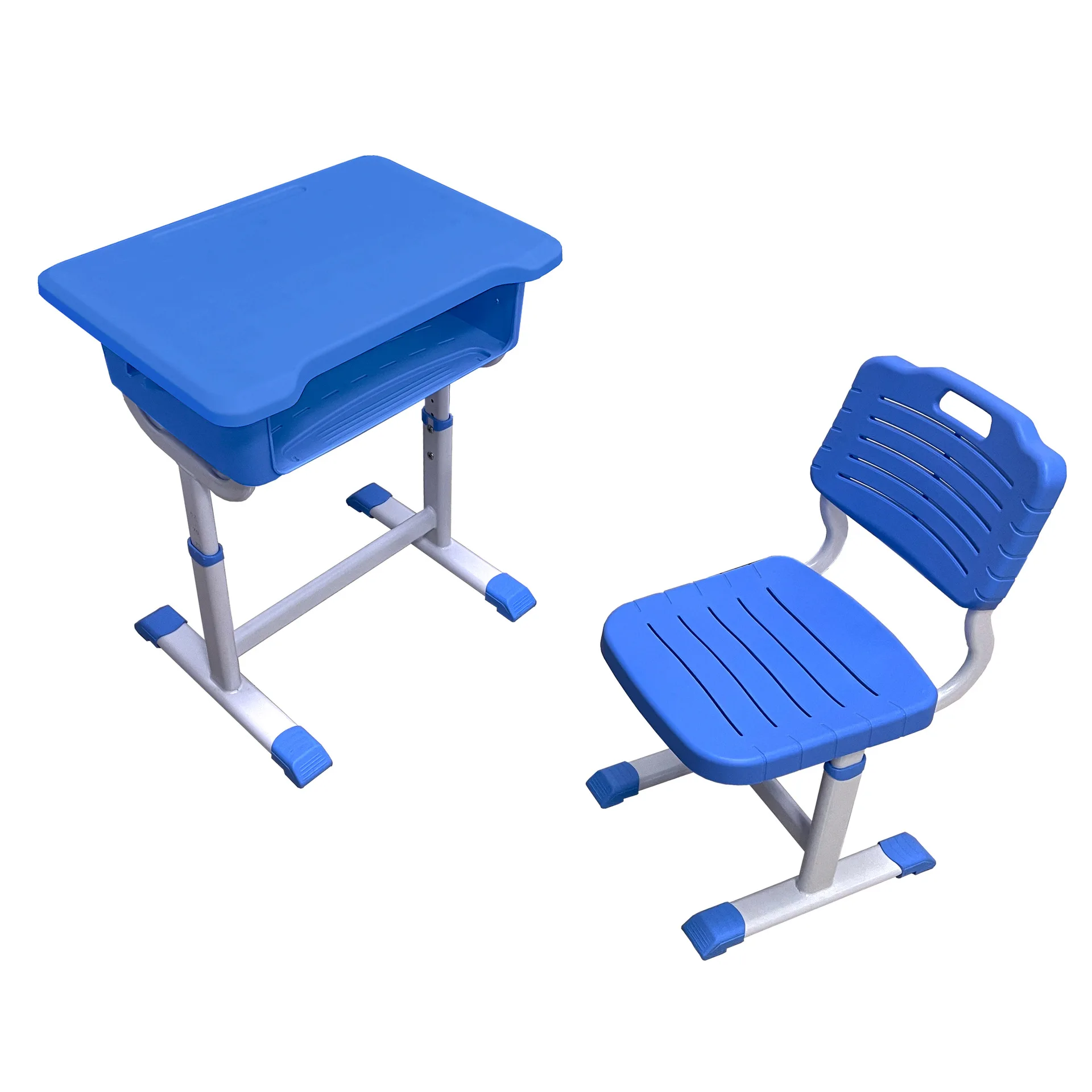 College Students Desk School Furniture Metal Frame Classroom Table And Chair Set with Hook