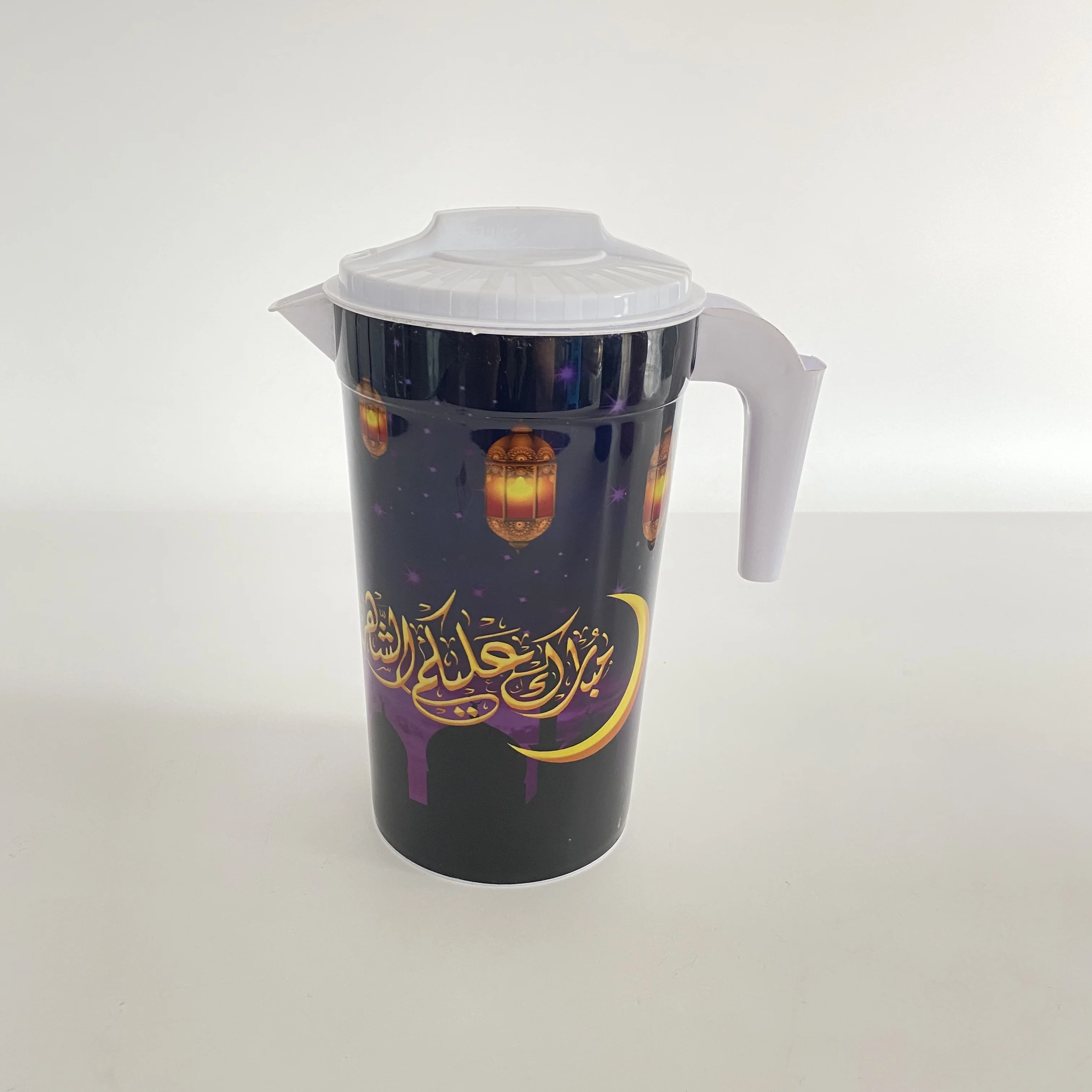 Custom Logo Multi-style Printing Water Bottle Design Vacuum Plastic Water Jug Pitcher For Ramadan