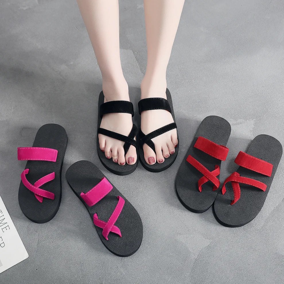 Low Price female Shoes EVA Flat Casual Open-toe Ankle Strap Ladies Slides Slippers Summer Beach Sandals for Women