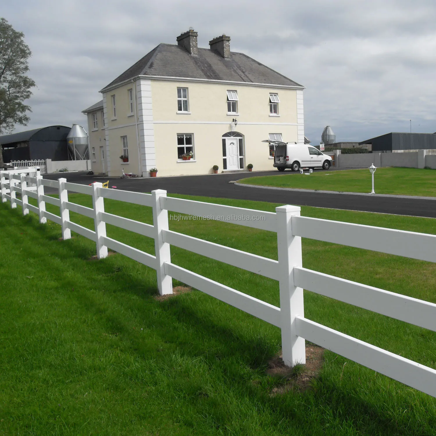 Top Quality 3Rails Vinyl/Plastic/PVC Safety Fence For Horse Riding Arena