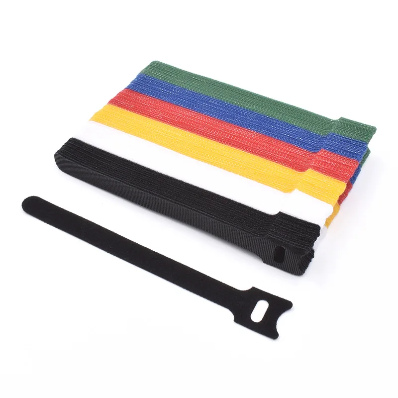 Colorful Easy Wrapping USB Cable Tie Hook And Loop Fastening Strap with Custom Print