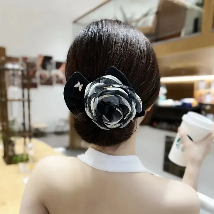 Big Flower Twisting Twisted Hair Tool Ball Head Twisting Clip Hair Headwear Hair Band Binding Head Flower