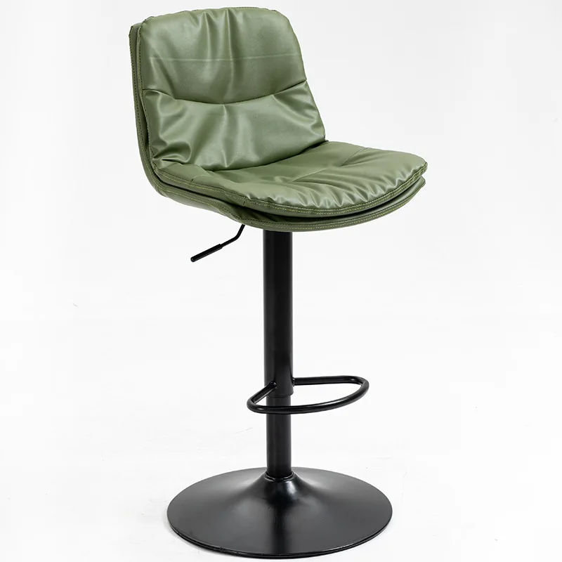 Modern 2 PCS PU Leather High Quality Adjustable leather swivel Bar Stools bar chairs
