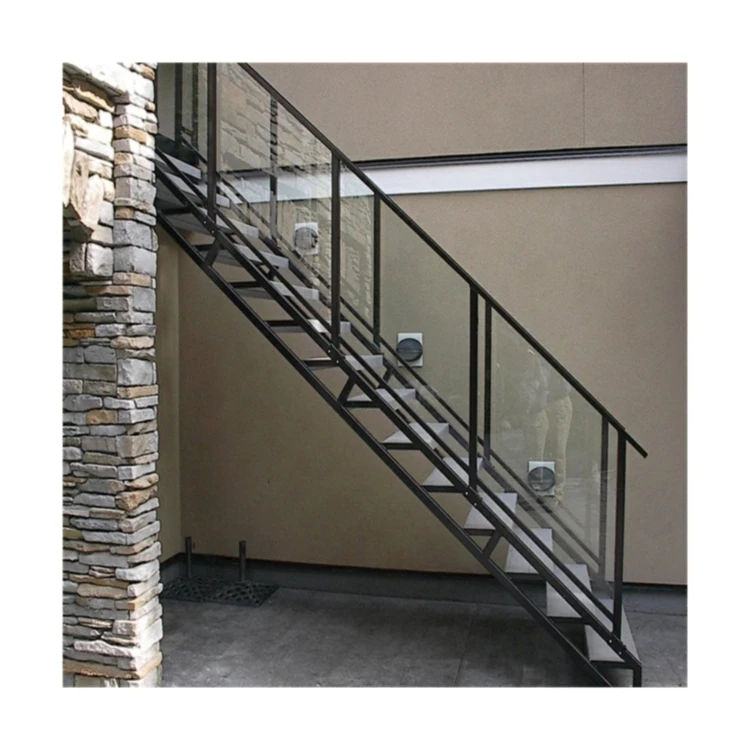 PRIMA Straight Stair Factory Customized Stairs Outdoor Gold Plated Stair Railings Staircase