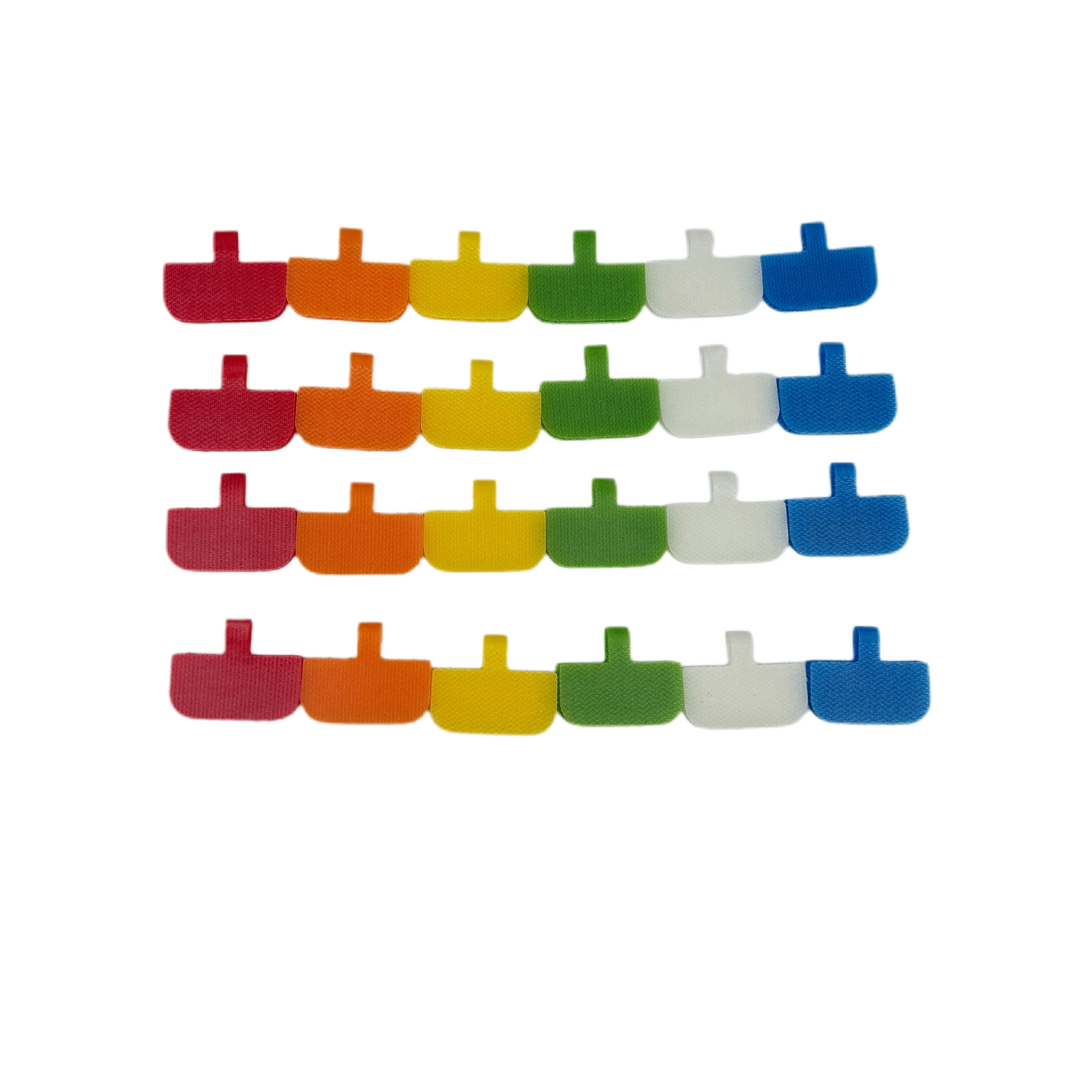 Custom Self Adhesive Hook loop cable label ties cable management