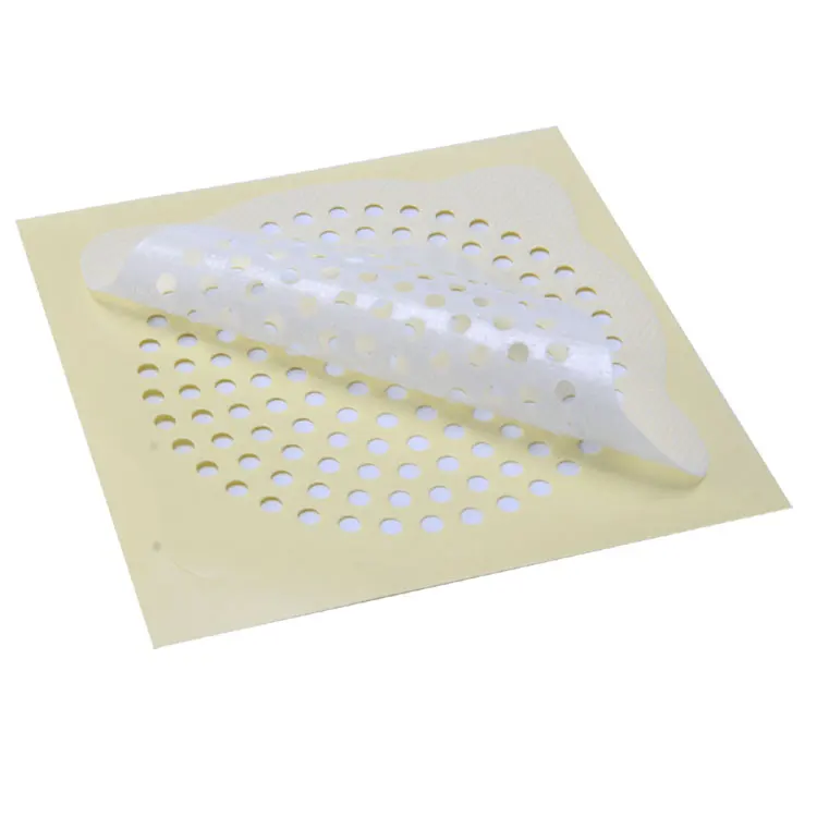 
12*12cm Wholesale Hotsale OEM Disposable Floor Drain Sink Non-woven Sticker Filter Strainer For Hair Leftovers Bathroom 