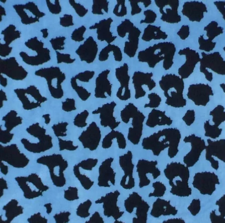 Hot sale interlock Luxury leopard printed knitted velour polyester fabric garment