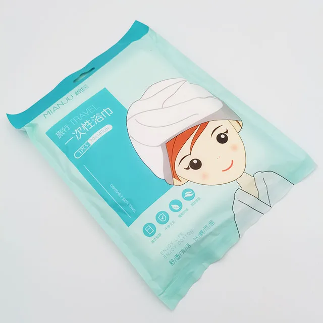 Private Label Portable Biodegradable Disposable Bath Shower Towel 40*70cm 140*70cm Square Adults Travel Hotel Outdoor Bathroom