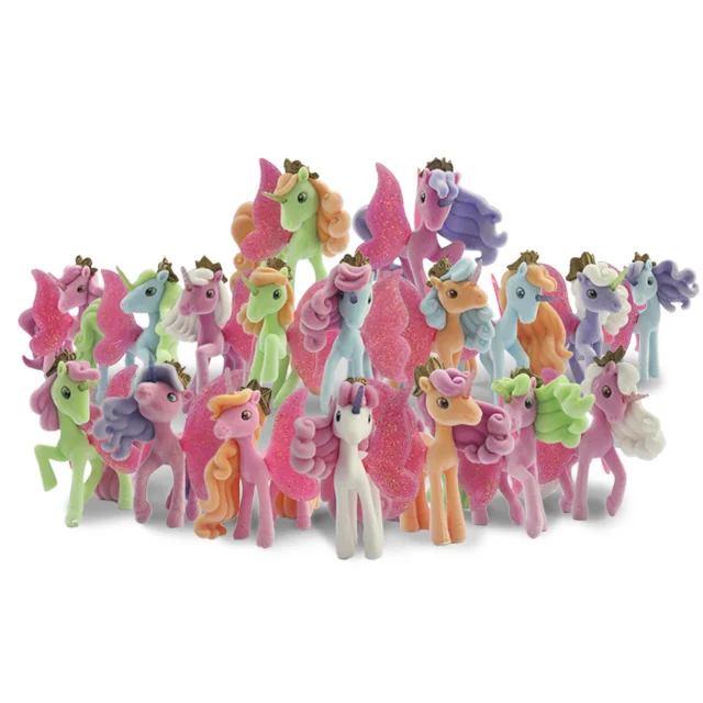 Флокированная пластиковая игрушка маленькая модель пони для рекламы поставщик экшн-фигурок забавные игрушки