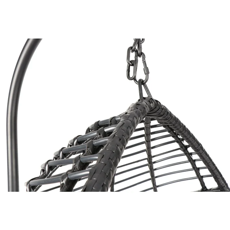 New Wholesale High-quality Egg Swing Chair Cozy Designer Circle Modern Hanging Rattan Indoor OutdoorSwinging Egg Swing Chair