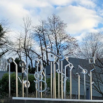 custom modern art sheet metal sculpture inox steel sheet metal fabrication