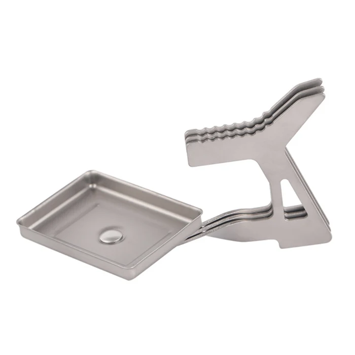 Outdoor Camping Pure Titanium Solid Alcohol Stove Mini Portable Folding Triangular Titanium Stove