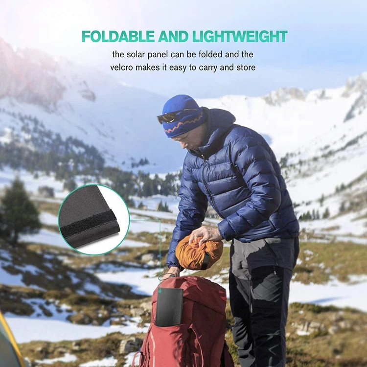 Lightweight Sunpower Solar Panel 28W Waterproof Black Solar Panel