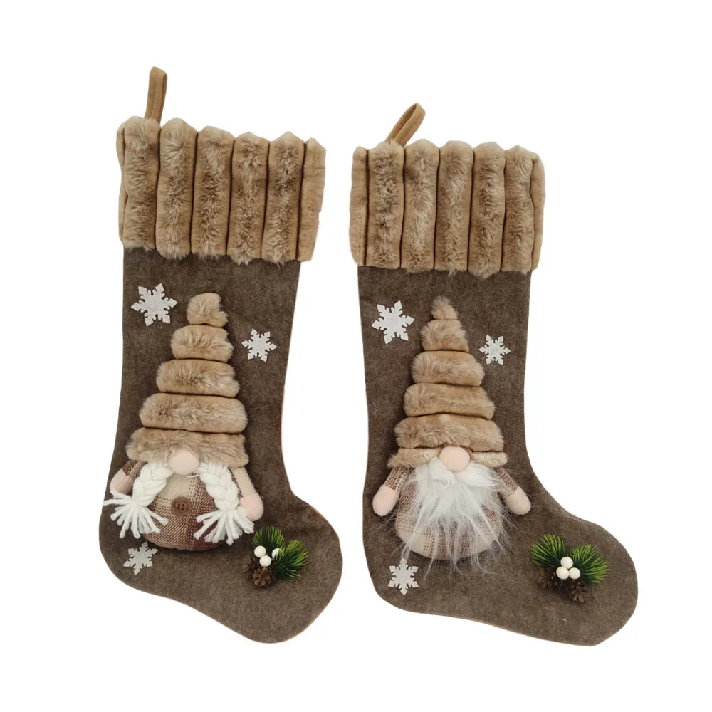 Рождественские плюшевые носки