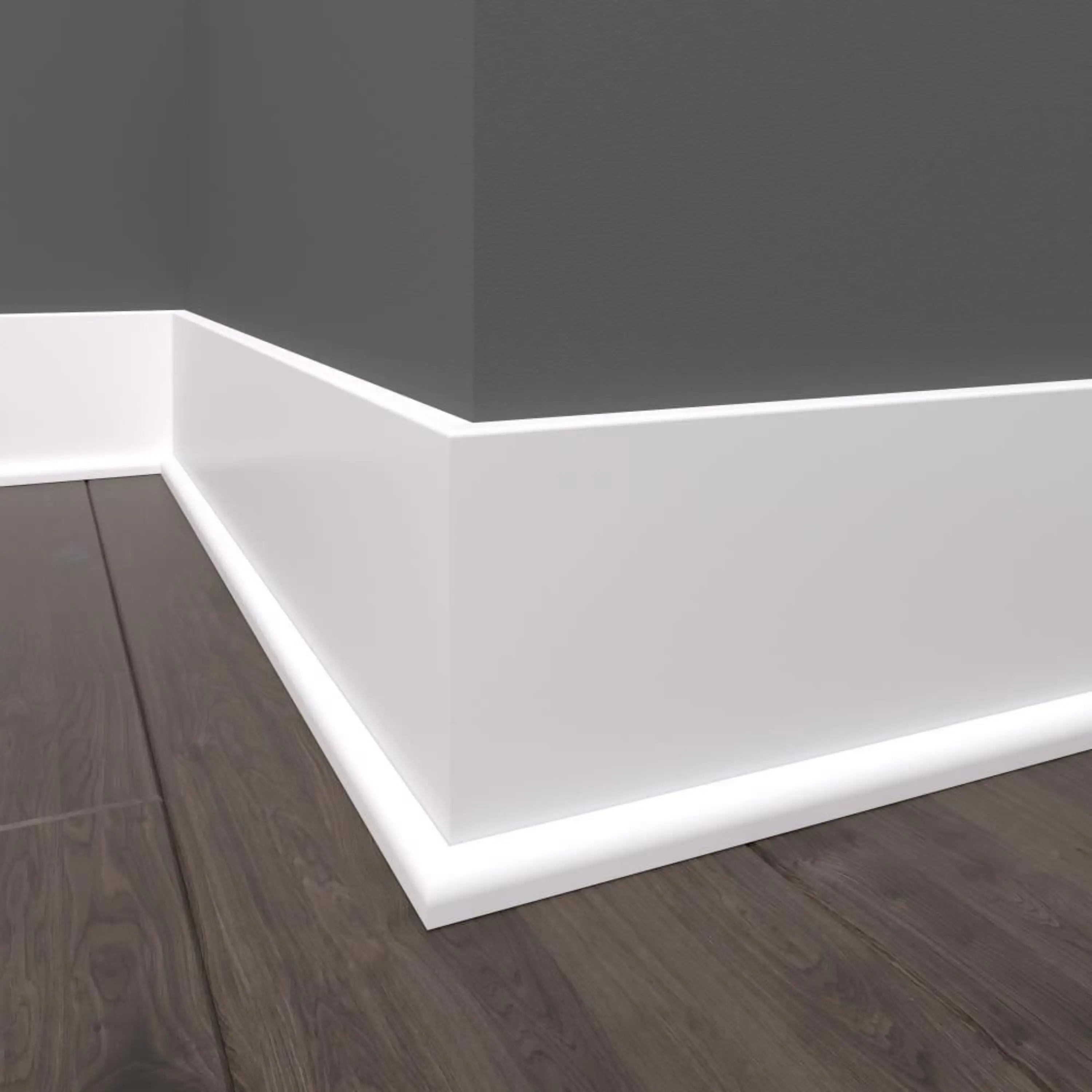 White Primed MDF Baseboard Pine Wood Finger Joint Mouldings Skirting Board