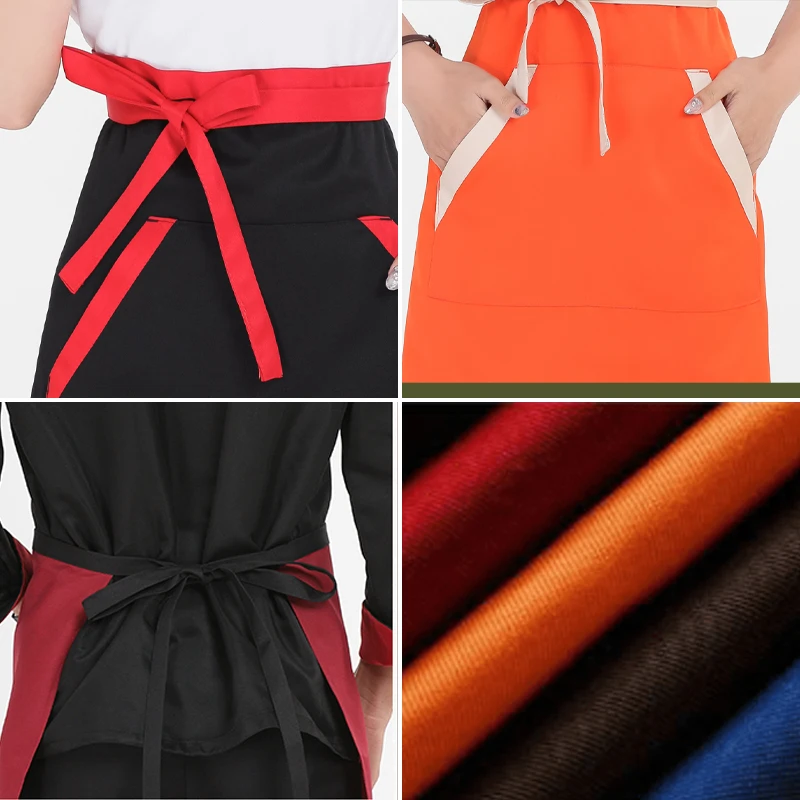 Apron for Beauty Salon Restaurant Waiter Uniform Work Cotton Apron Waterproof Lead Aprons Custom