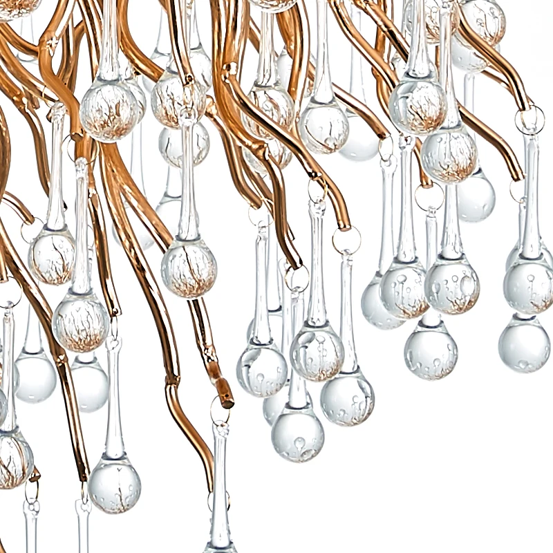 OEM Luxury Crystal Lamp Art Home Decor Large Glass Pendant Light Modern Round Drop Crystal Chandelier