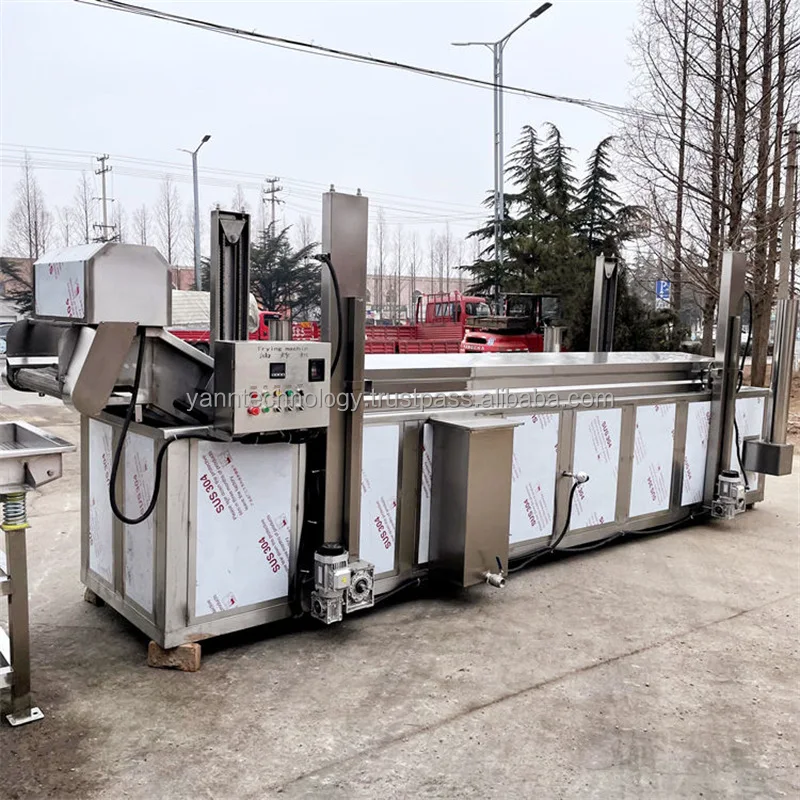 Automatic Frying Potato Chips Machine Auto Cassava Tofu Pellet Fryer Fry Onion Ring Churros Frying Machine