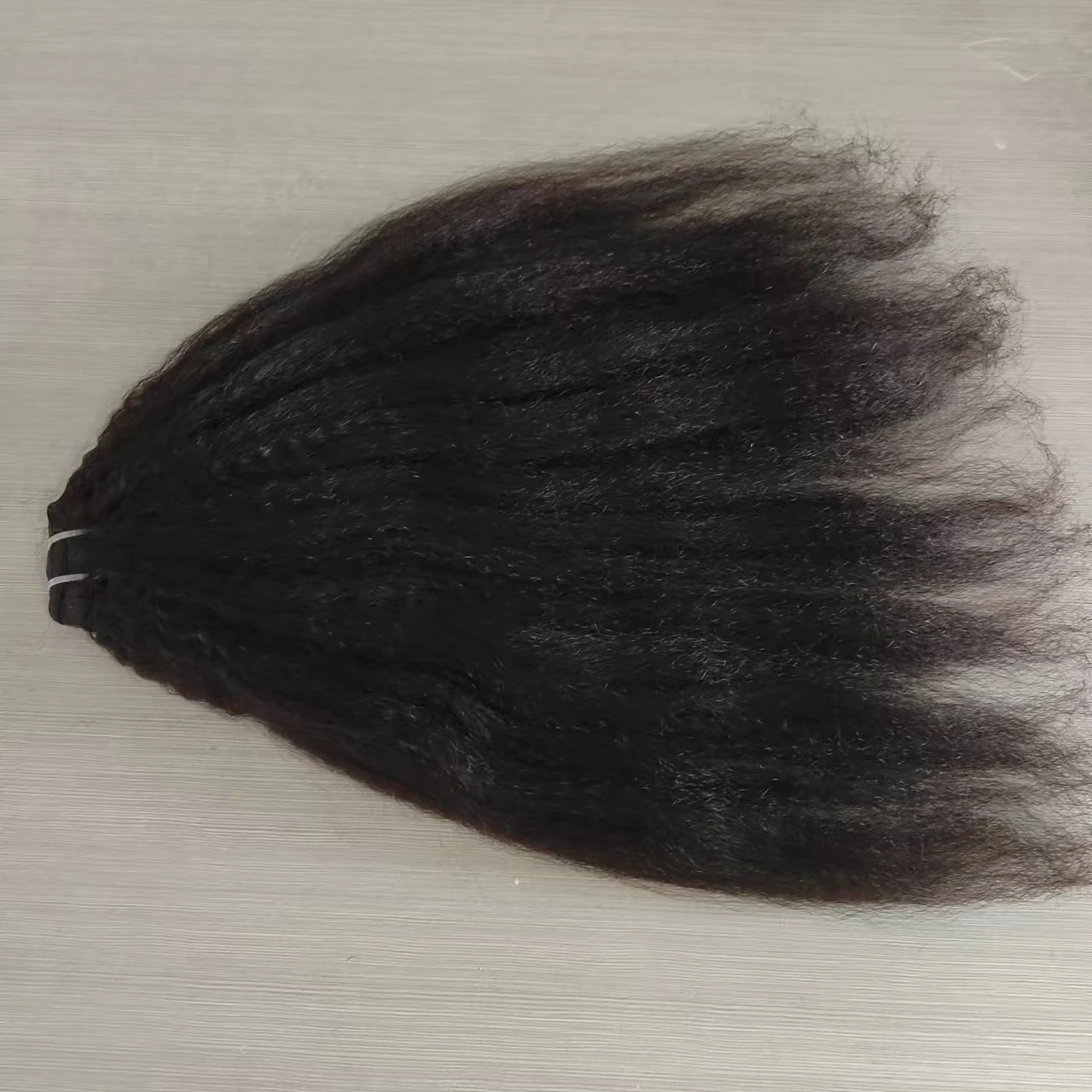 kinky straight hair bundles mongolian  human hair extensions 100% unprocessed cuticle algined  hair weft