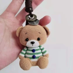 Fashion  Bear KeyChains Cute Bag Pendant Keyring Accessories Wholesales Crochet Bear dolls Pendant Keyring