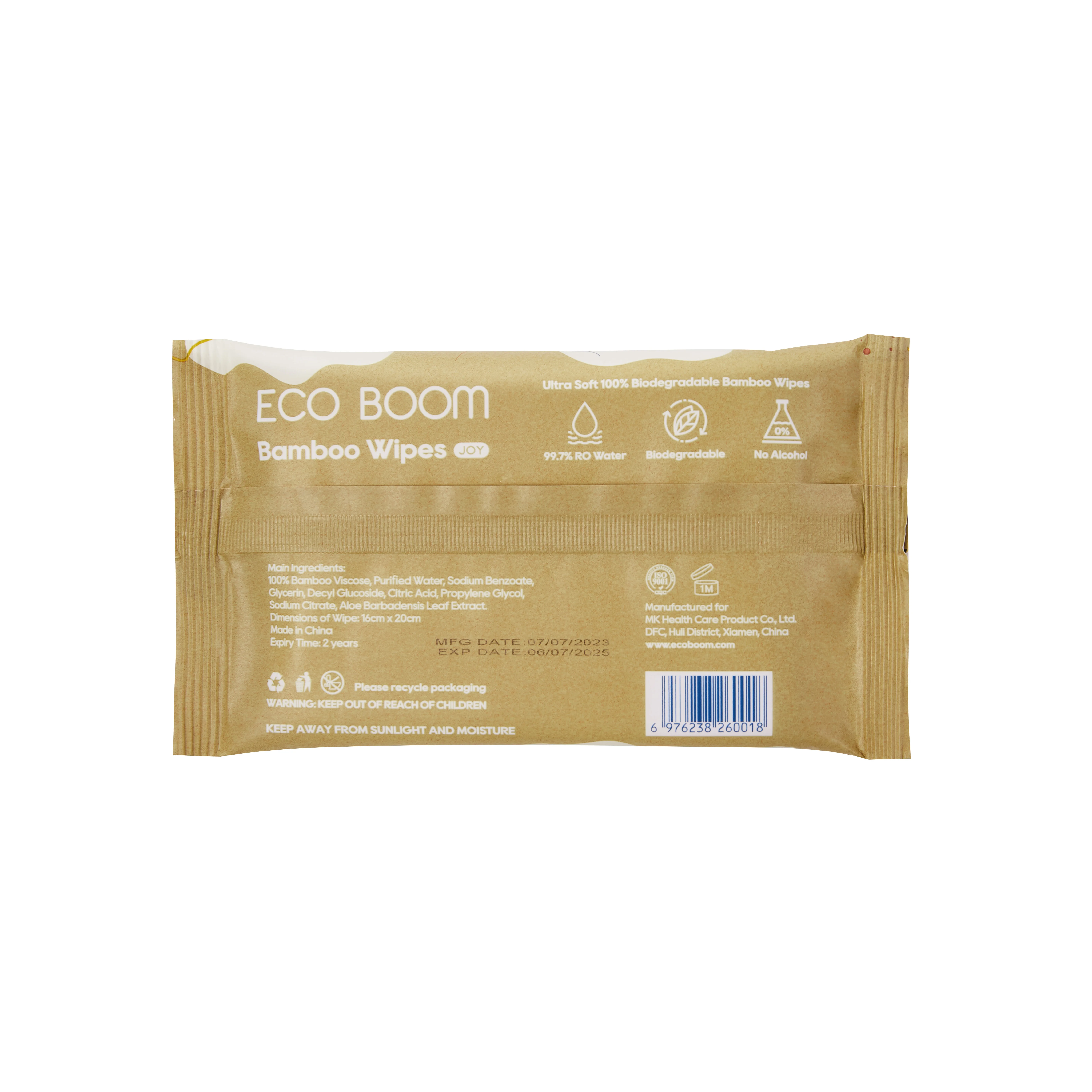 BOOM friendly eco ecological ecologic custom logo cotton agent supplier wet tissue