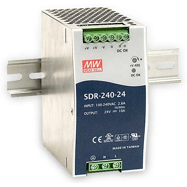 Original MEAN WELL SDR-240-48 240W Single Output Industrial DIN RAIL with PFC Function
