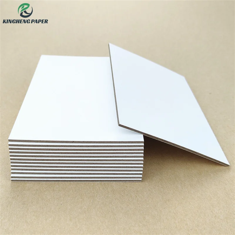 Laminated duplex paper board with grey paperboard cardboard for boxes