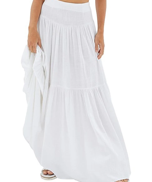 Wholesa Leladies Women Long White Skirt Maxi Skirt Winter Korean Skirt