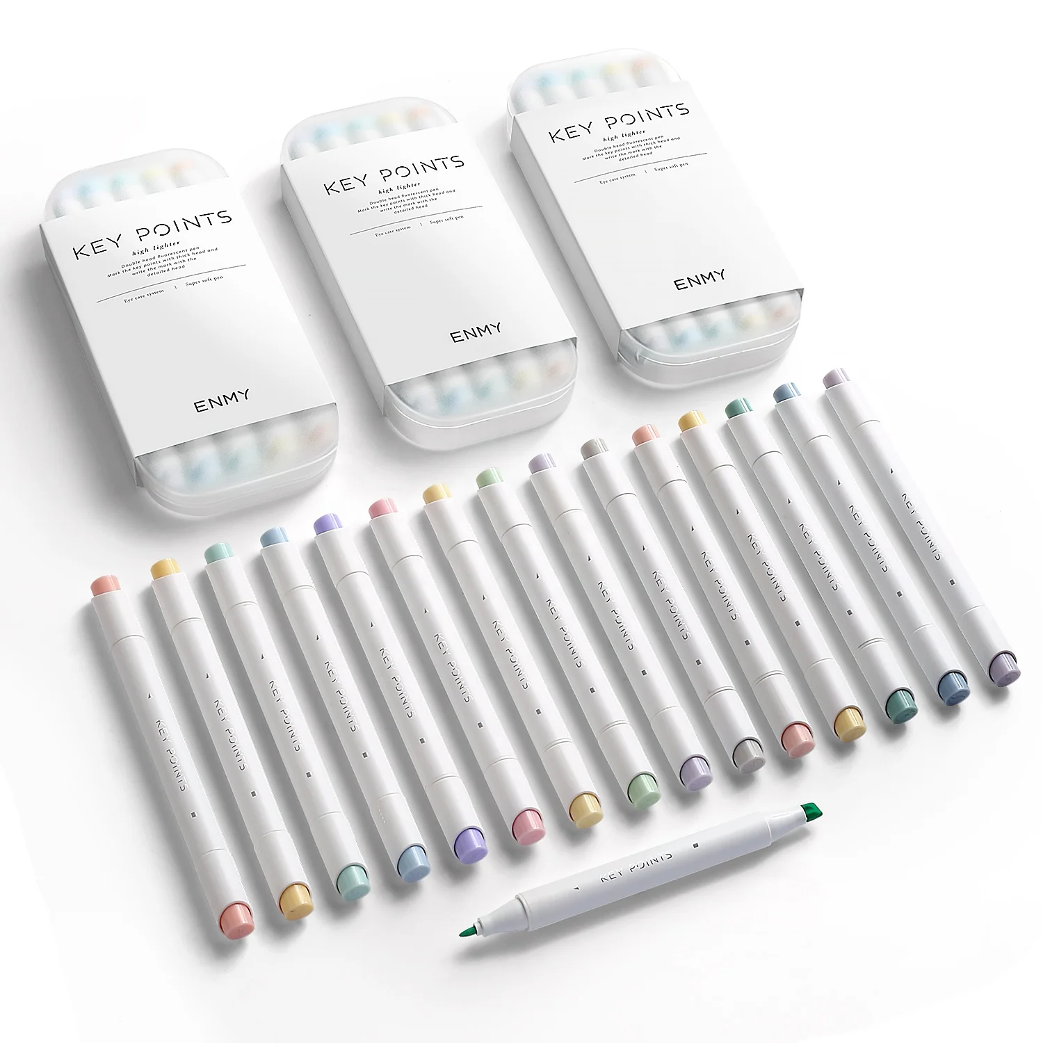 5 PCS Double Tip Highlighter Pens Kawaii Candy Color Manga Markers Pastel highlighter set Stationery