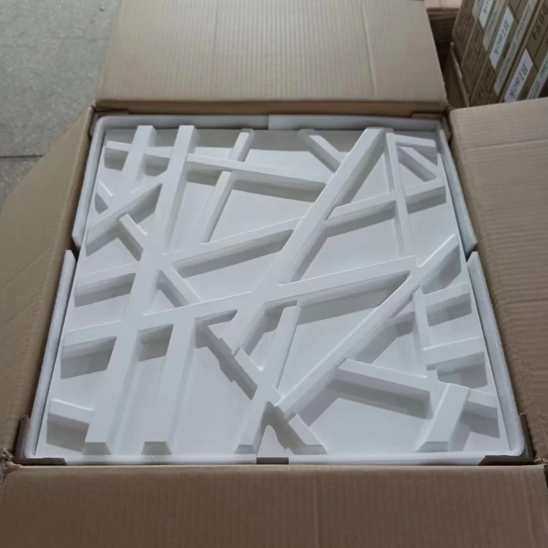 Home Decor Modern Wall panels Interior Living room Decorative PVC 3D sticker Easy Installation Waterproof Plastic Wall panel