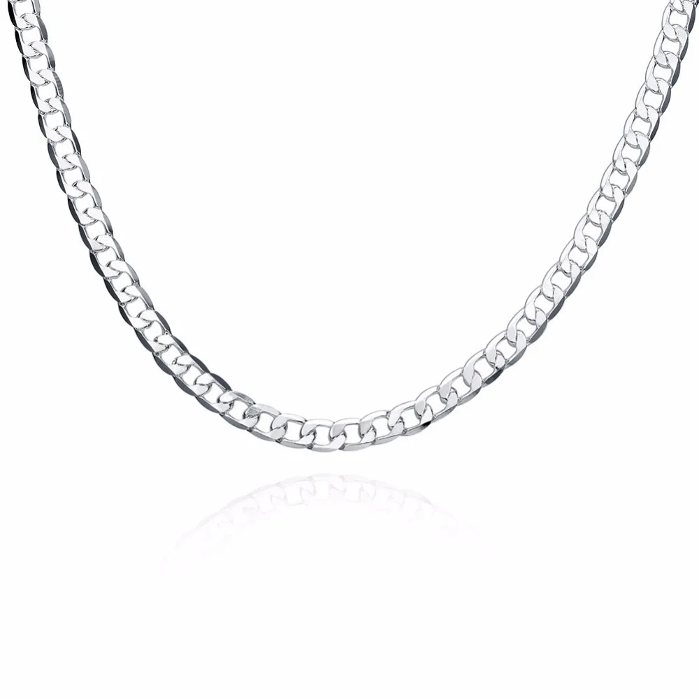 2021 wholesale fashion trendy Minimalist hip hop nickel free 925 sterling silver plated Cuba men chain necklace for gift