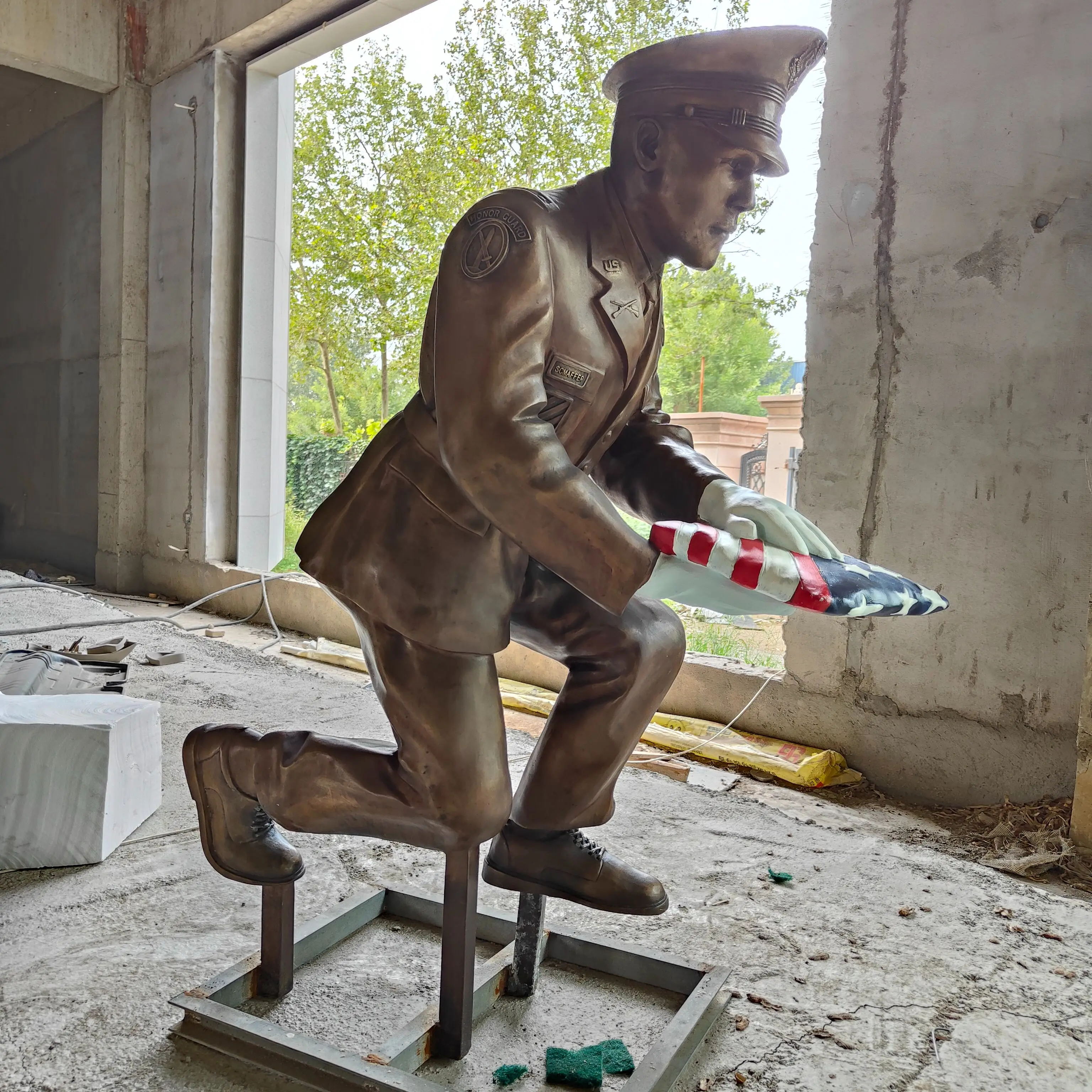 High quality customized park garden decoration bronze soldier sculpture custom sculpture bronze figure statue