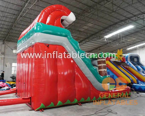 16.5ft wholesale commercial water slides for sale Holiday yard inflatables inflatable swimming pool for kids adults double slide