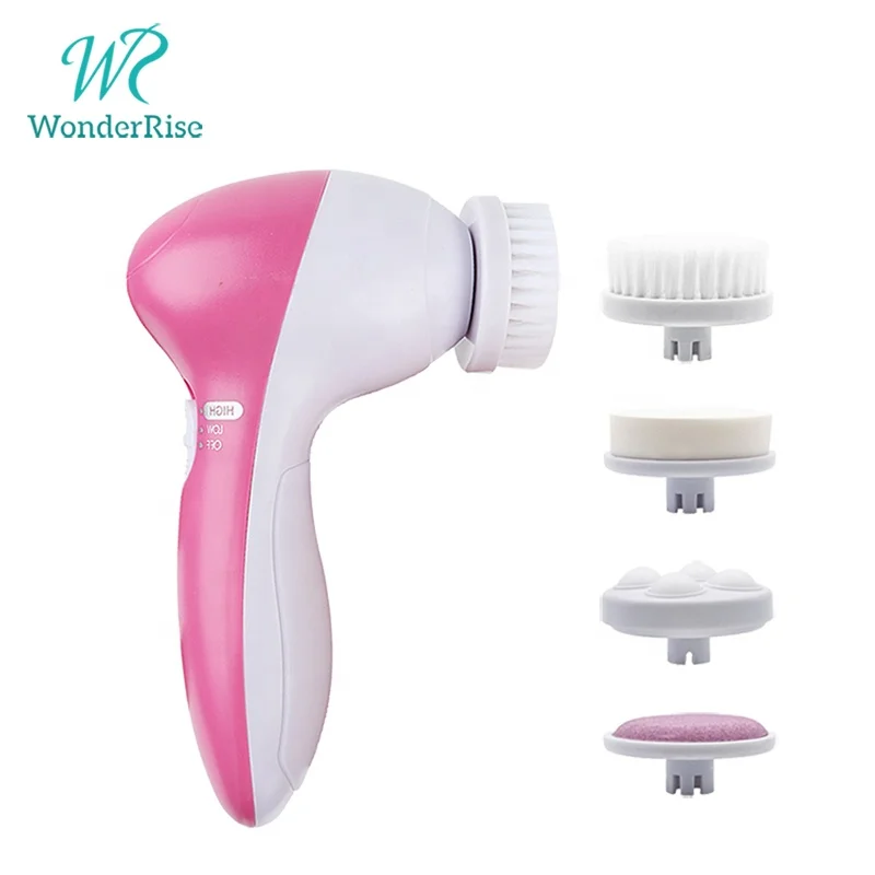 
4 in 1 Rotating Spin Facial Massager Face Cleaning Brush Electric Face Exfoliating Brush with Storage Box 