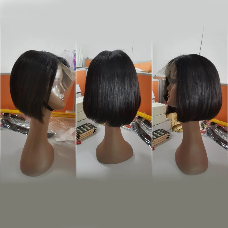 Парики на сетке фронта Боб парики из человеческих волос бразильские волосы 13*4 парик спереди 100% человеческие короткий