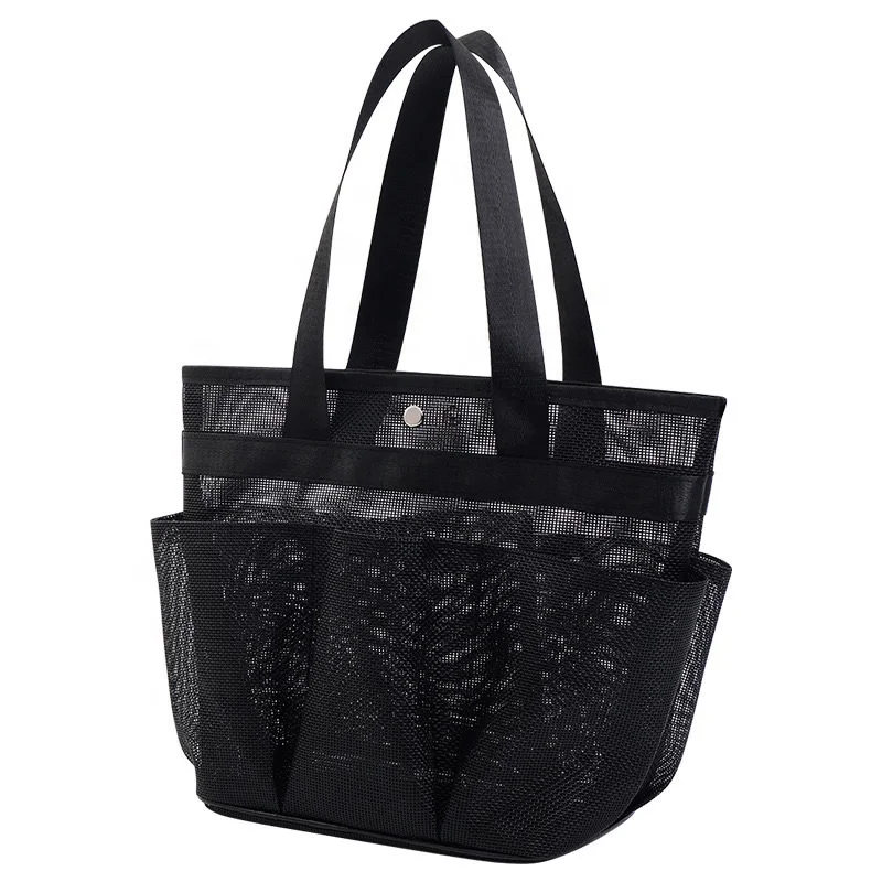 Mesh Shower Caddy Portable 7 Pockets Basket Bath Storage Bag Tote for College Dorm Room Toiletry Bathroom Essentials Gym Camp