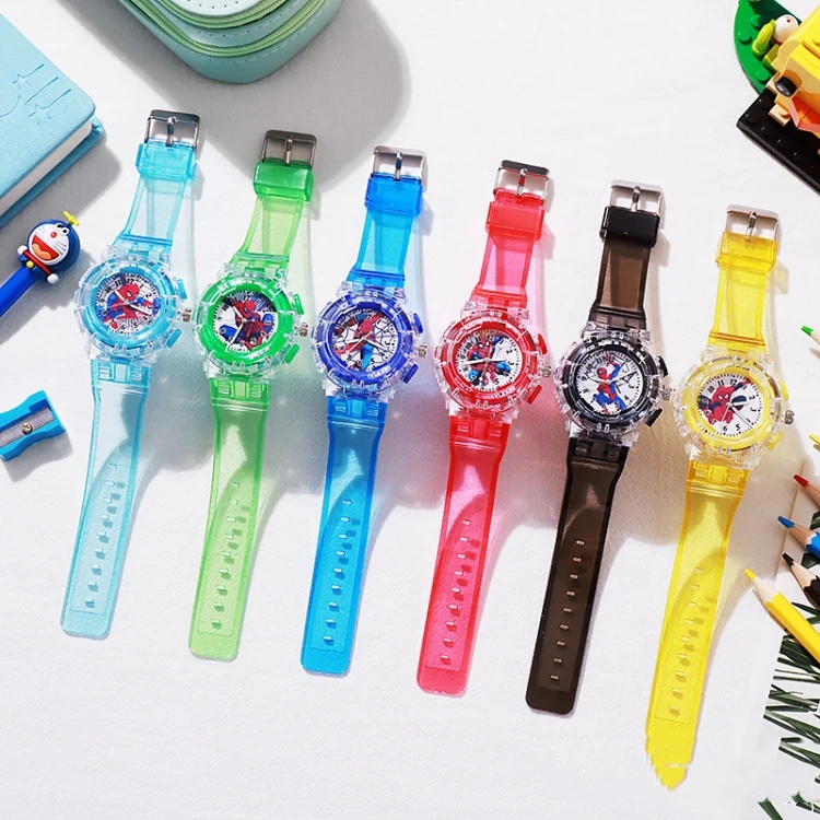 MQ Fashion Cartoon Silicone Led sports Quartz Watches Children Kids Girls Casual Students Wrist digital Watch WristWatches