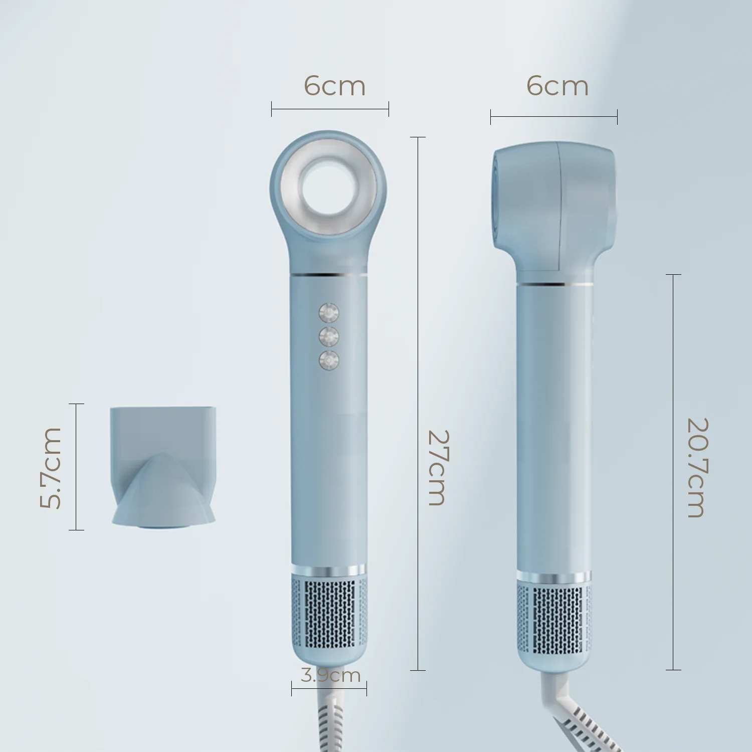 Weshcan Quality Certification High Speed Hair Dryer Lightweight Ionic Blow Dryer with BLDC Motor