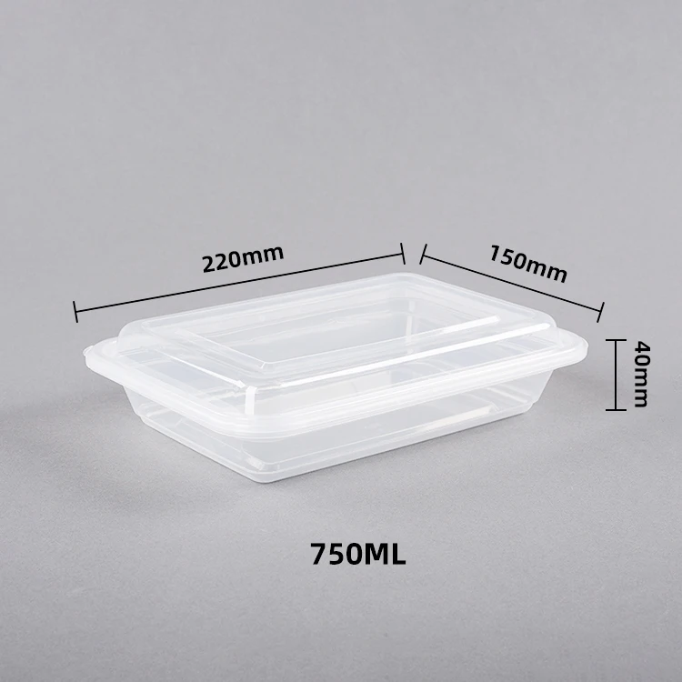 Heat Resistant Plastic Stackable Storage Container Take Out Lunchbox Disposable Food Containers With Lids For restaurant