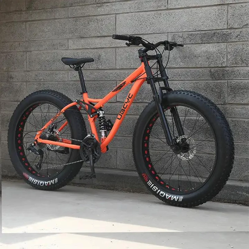 Wholesale Full Suspension 21 Speed 26inch Mountain Bicycle Snow Bike With Big Fat Tyre