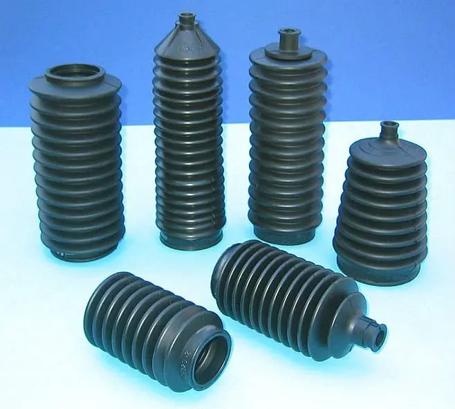 customizad molded silicone dust cover/auto rubber bellows flexible rubber bellow hose