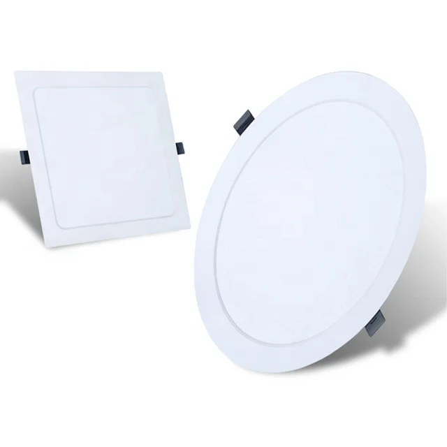 Recessed Mounted Indoor Ceiling 5W 9W 12W 18W 24W 36W SMD Square &  Round Commercial Ultra Slim LED Panel Light