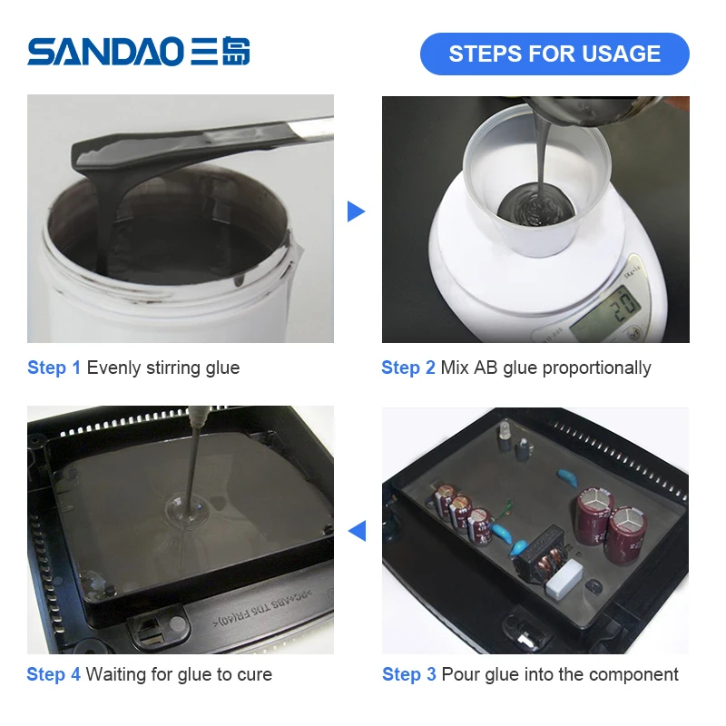 Cheap SD6105 Two Components Thermal Conductive Potting Compound Adhesives AB Glue for LED Power Circuit Board