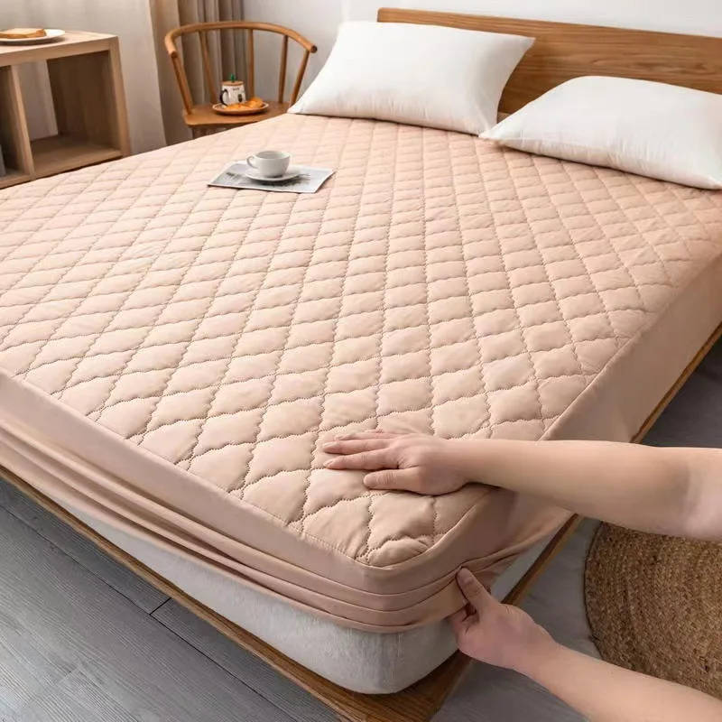 New Arrival Diamond Check 100% waterproof mattress protector Single Size Mattress Bed Bug protector Quilted Fitted Sheet