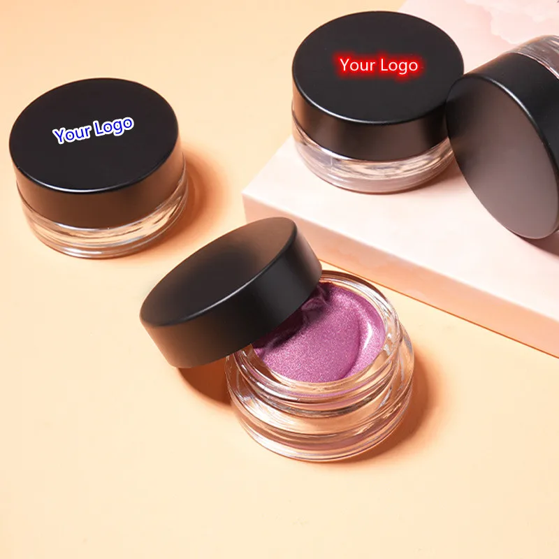 2022 INS Super Popular Custom Logo Shiny Holographic Glitter Glow Liquid Eyeshadow Highpigment Vegan Gelly Waterproof Eyeshadow