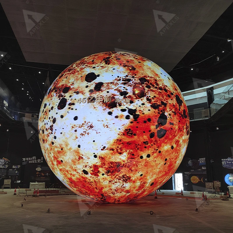 P2 Sphere LED Display Screen Diameter 1m Earth Creative Spherical LED Video Globe Display Ball Wall